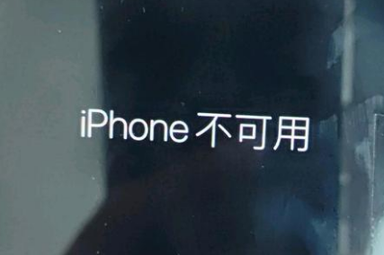 邯山苹果服务网点分享锁屏界面显示“iPhone 不可用”如何解决 