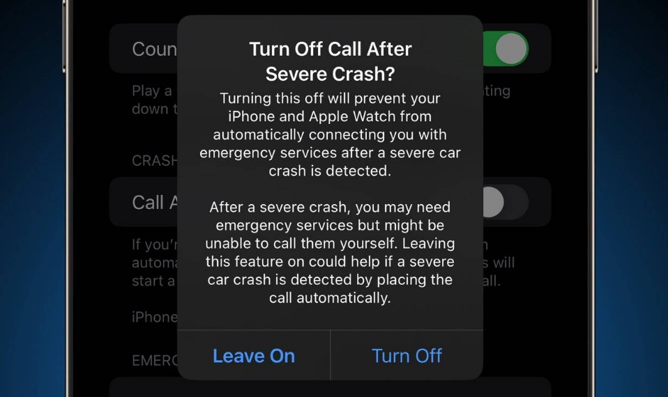 邯山苹果14维修分享 iPhone 14 和 Apple Watch 上关闭崩溃检测 
